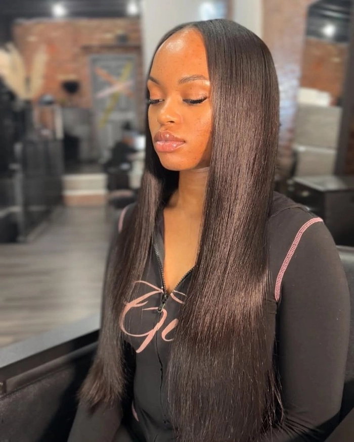Easy Everyday Middle Part Styles for Long Straight Hair
