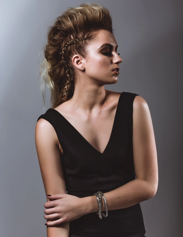 Casual Braided Mohawk for Edgy Streetwear