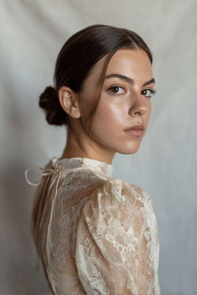 Quick Slicked Back Low Bun for Clean Girl Casual