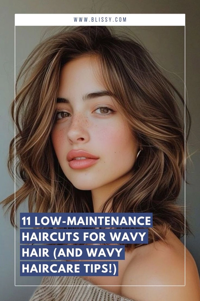 Low maintenance air dry wavy hairstyle for a casual everyday look