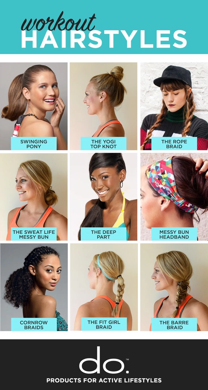 Quick Knot Hairstyle for Post-Workout Casual Look A woman with a messy quick knot hairstyle, ideal for a fast post-workout transition