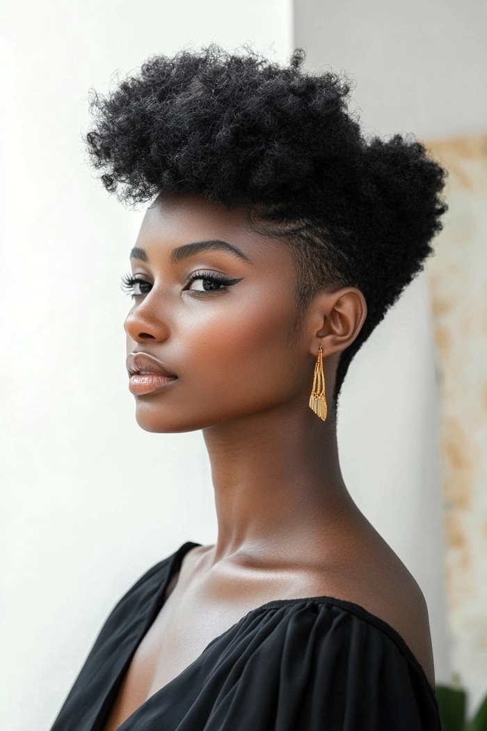 Everyday natural texture hairstyle showcasing a casual look for black women