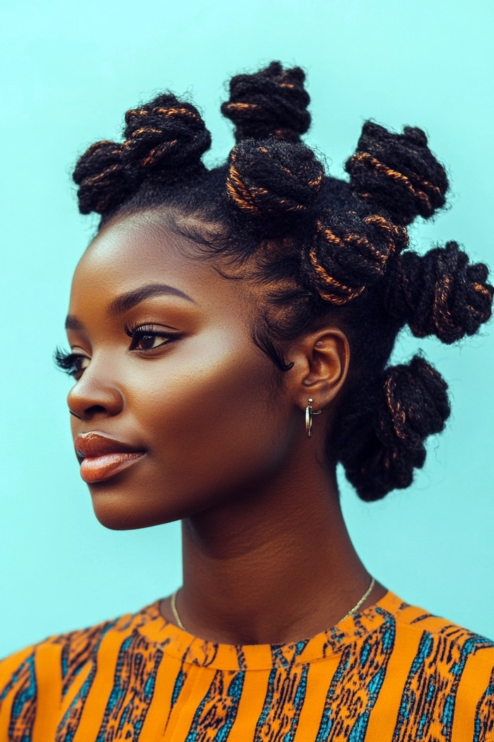 Everyday natural texture hairstyle showcasing loose curls on a black woman