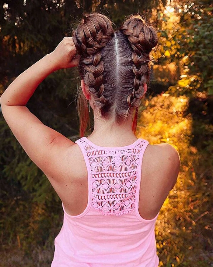 Quick Braided Pigtails for Casual Outdoor Chores