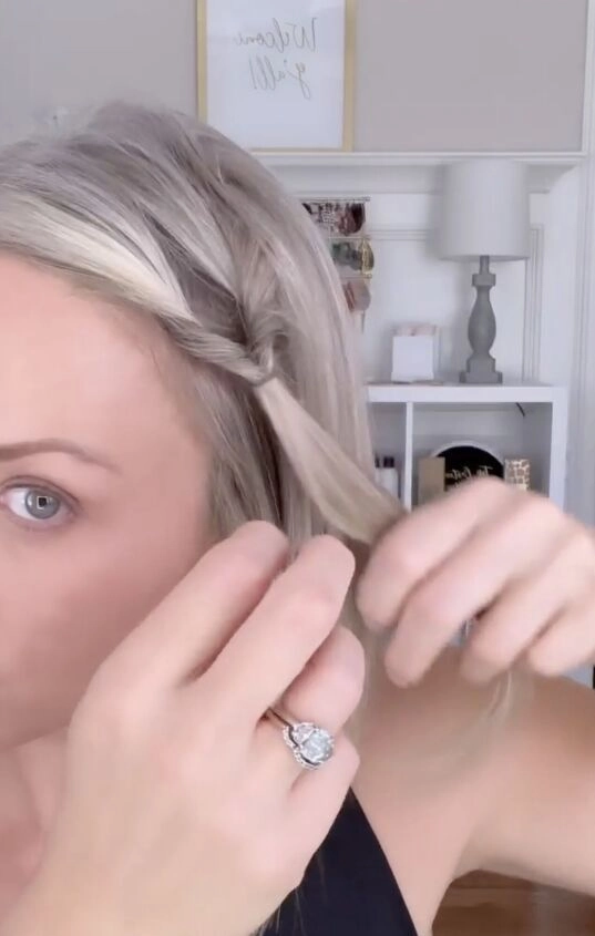 Casual hairstyle featuring easy braided bangs for a neat look Quick braided bangs hairstyle perfect for keeping hair out of the face