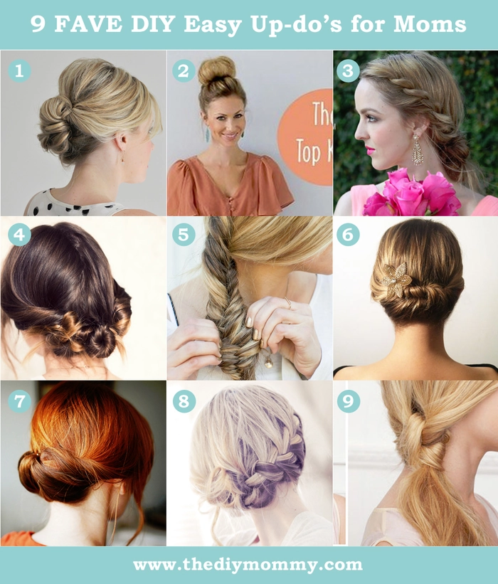 Quick and easy low maintenance everyday updos for busy working moms