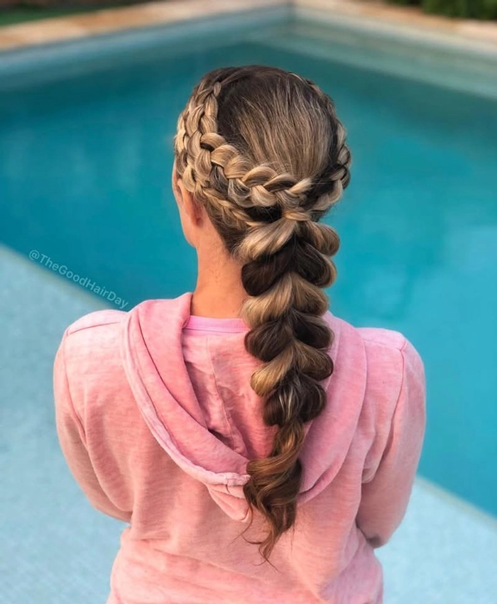 Casual quick pull through braid style for thick hair image 9 Quick pull through braid for thick hair styled casually