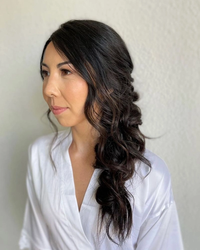 quick side braided updo for casual garden parties image