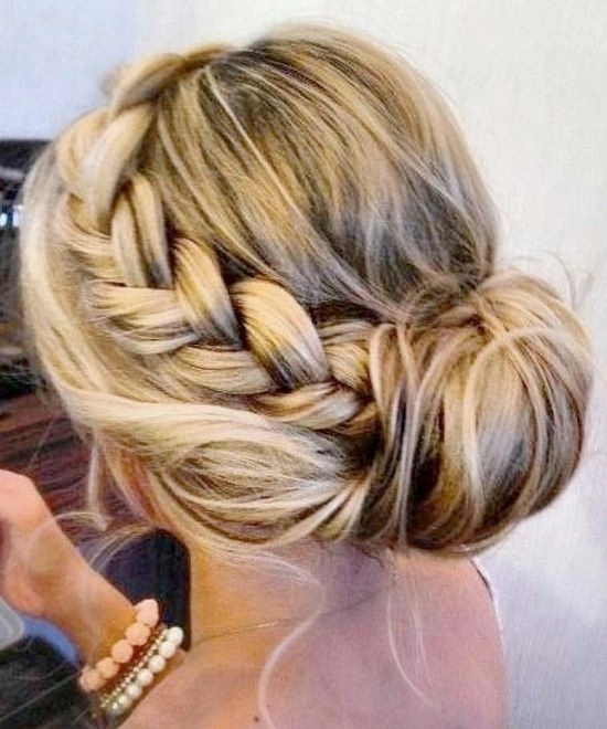 quick side braided updo for casual garden parties image