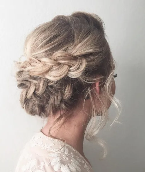 quick side braided updo for casual garden parties image
