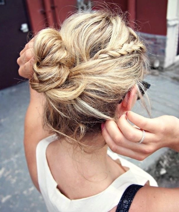 quick side braided updo for casual garden parties image