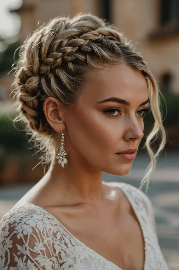 quick side braided updo for casual garden parties image