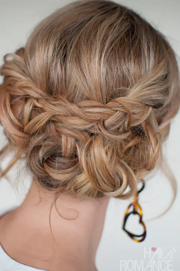 quick side braided updo for casual garden parties image