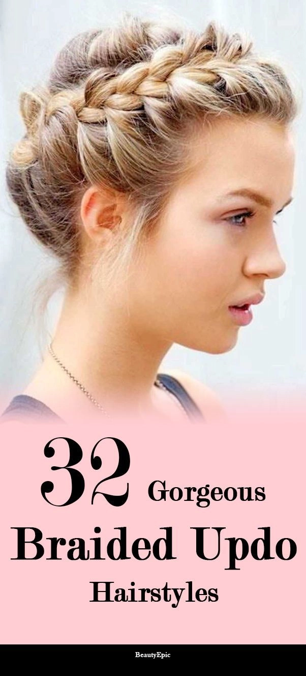 Quick side braided updo hairstyle ideal for casual garden parties