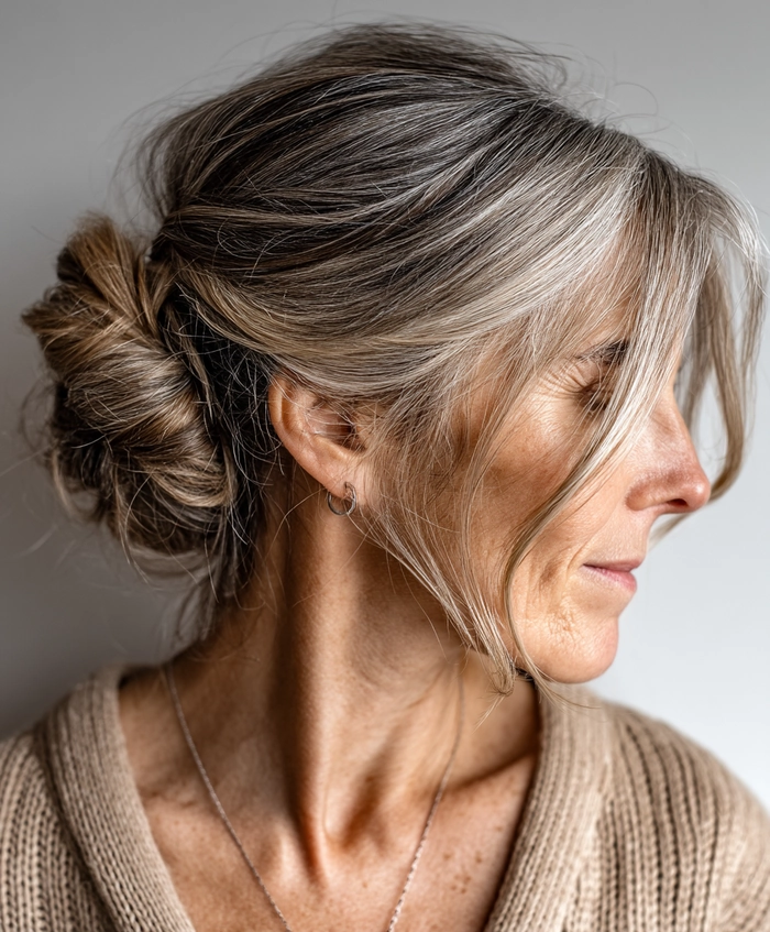 Effortless Low Bun Hairstyles Perfect for Women Over 40