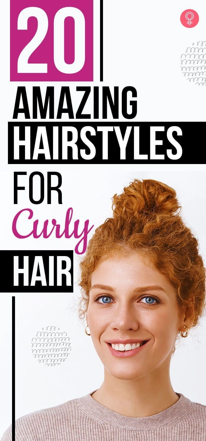 Relaxed pinned up styles for medium curly hair with soft tendrils