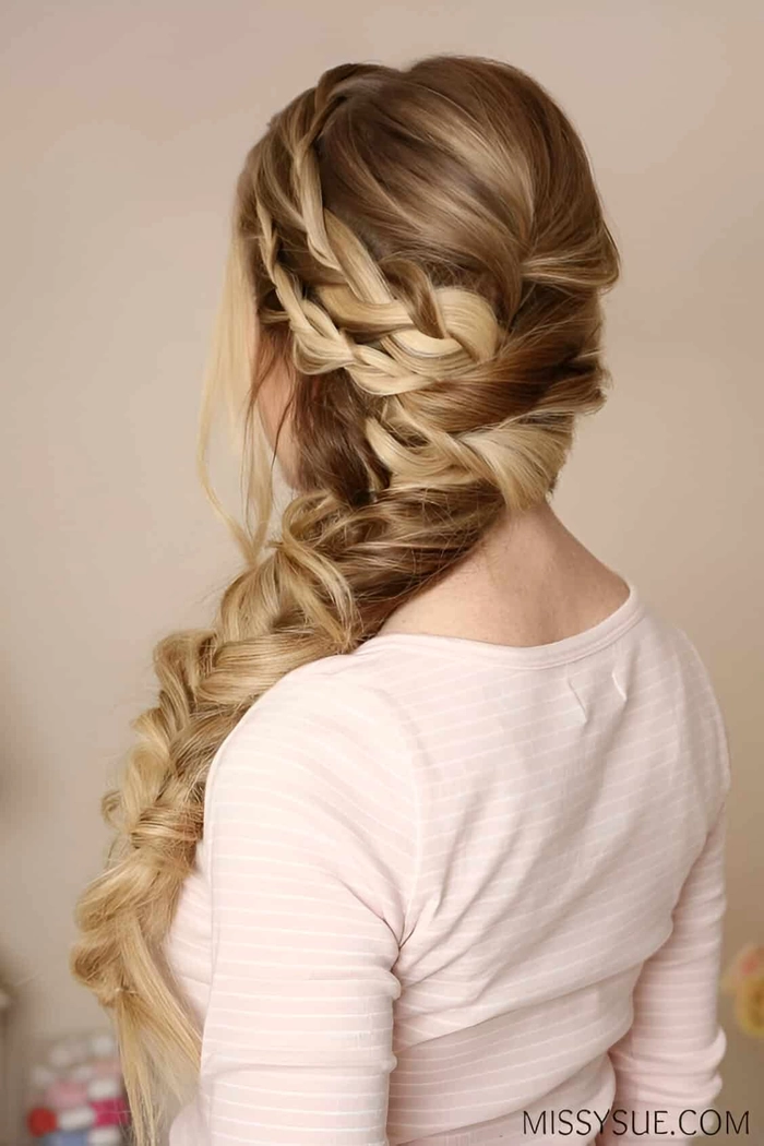 relaxed romantic braids for casual spring outings image
