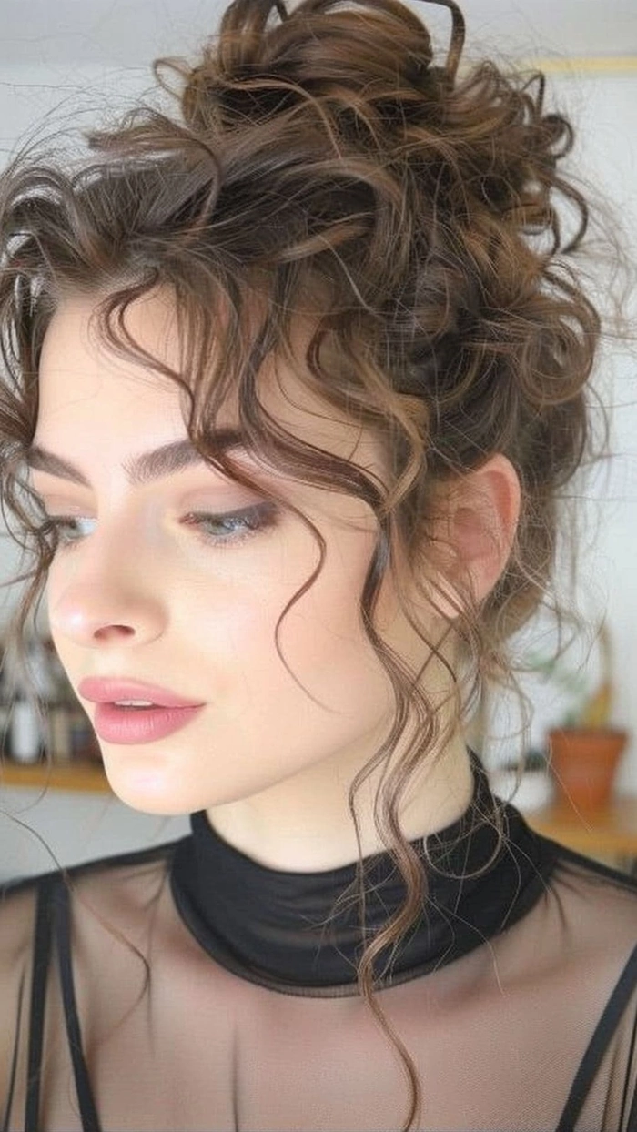 Casual Hairstyles Image 7 - Relaxed Updo with Face Framing Pieces for Round Faces Relaxed updo with face framing pieces for round faces hairstyle guide