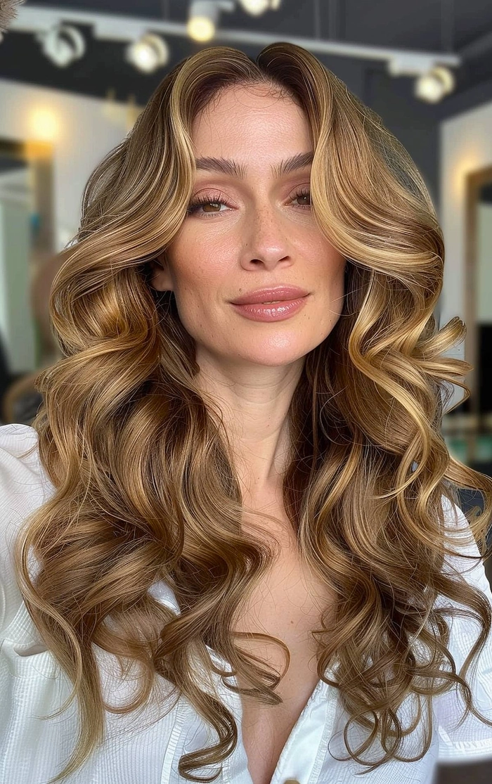 Voluminous blowout for a casual brunch outing with soft, effortless waves Relaxed voluminous blowout hairstyle perfect for a long casual weekend brunch