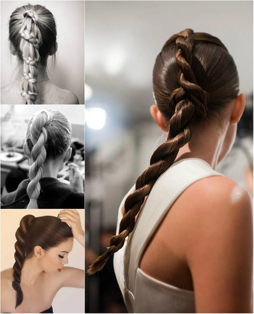 Simple rope braid ponytail perfect for sporty casual days with sleek finish