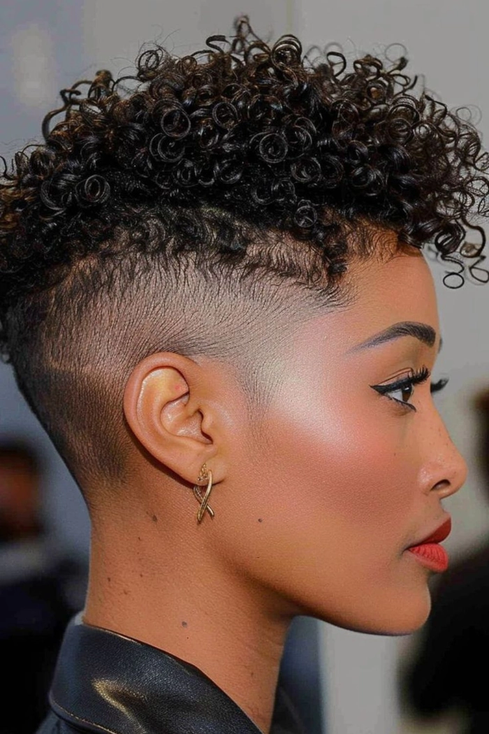 Short defined coils styled casually on natural hair for everyday wear