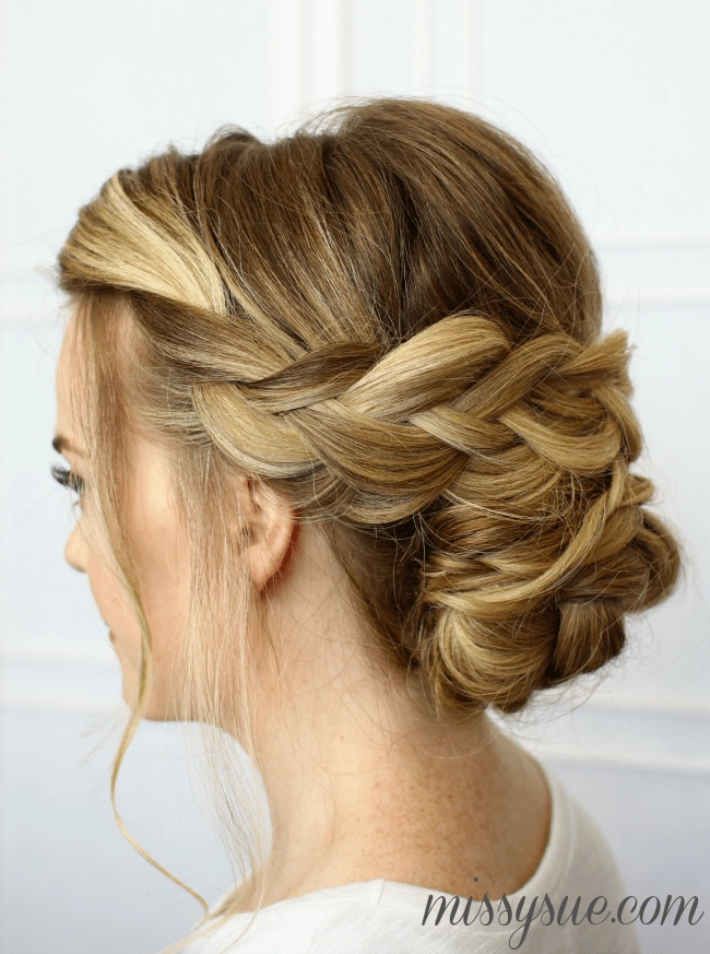 quick side braided updo for casual garden parties - Casual