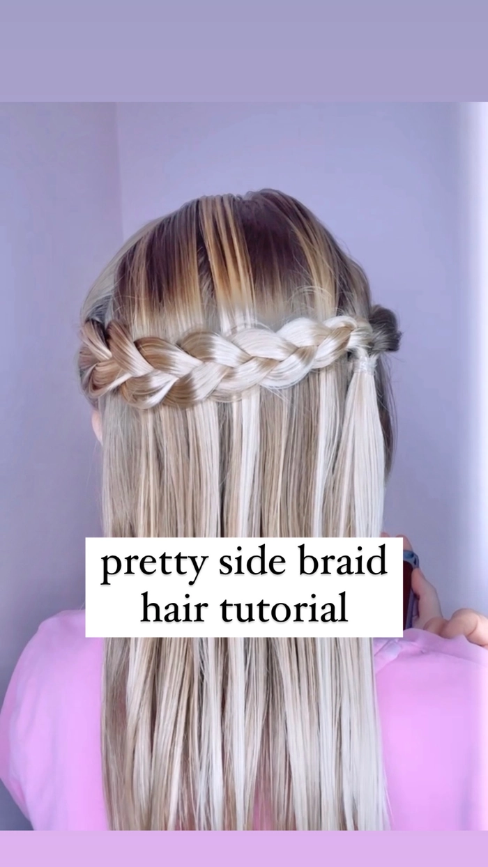 Simple braided hairstyle featuring a casual look perfect for college students
