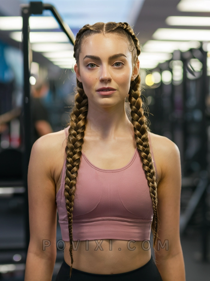 Simple braided hairstyle perfect for college students with casual fashion