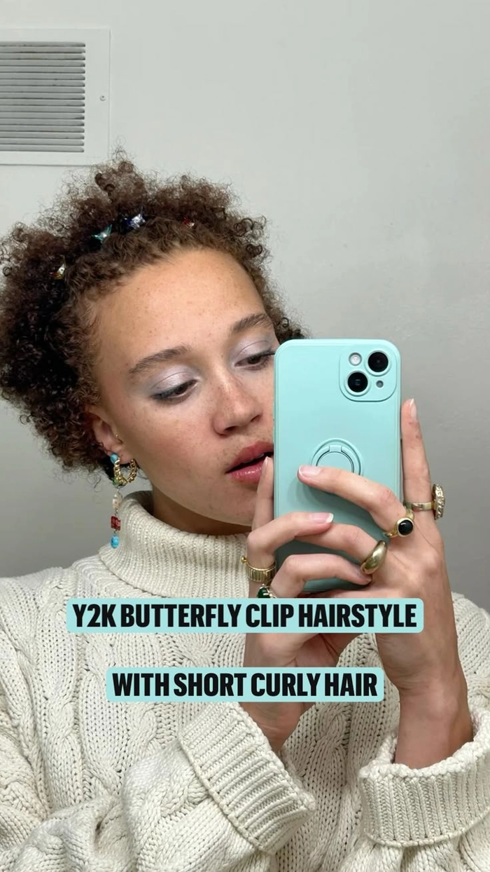 Casual Hairstyles image simple butterfly clip hairstyles for Y2K casual trends image