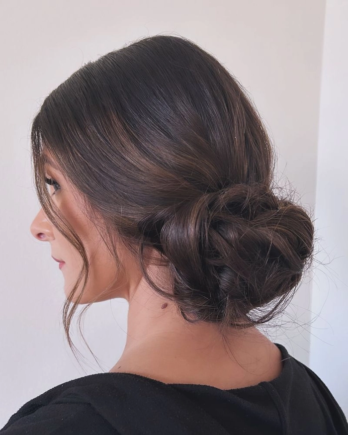 Casual Hairstyles inspiration featuring a graceful French barrette updo for a polished look Effortless simple French barrette updo showcasing casual elegance for everyday wear