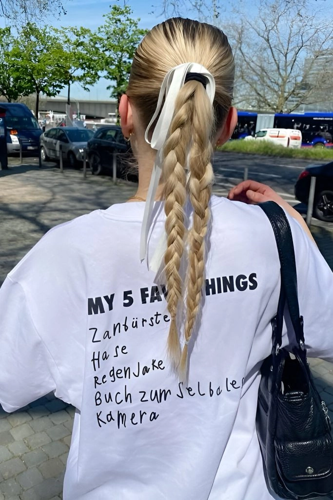 Woman with a simple rope braid ponytail perfect for sporty casual days