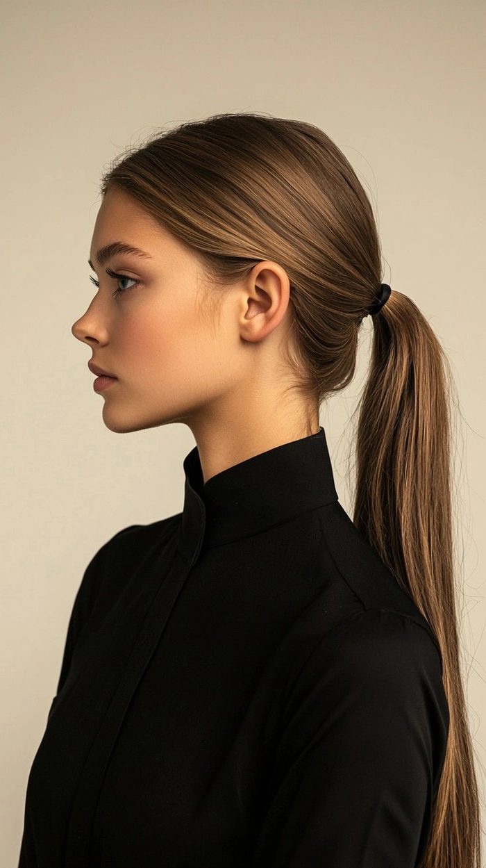 Effortless Low Ponytail for Minimalist Casual Looks