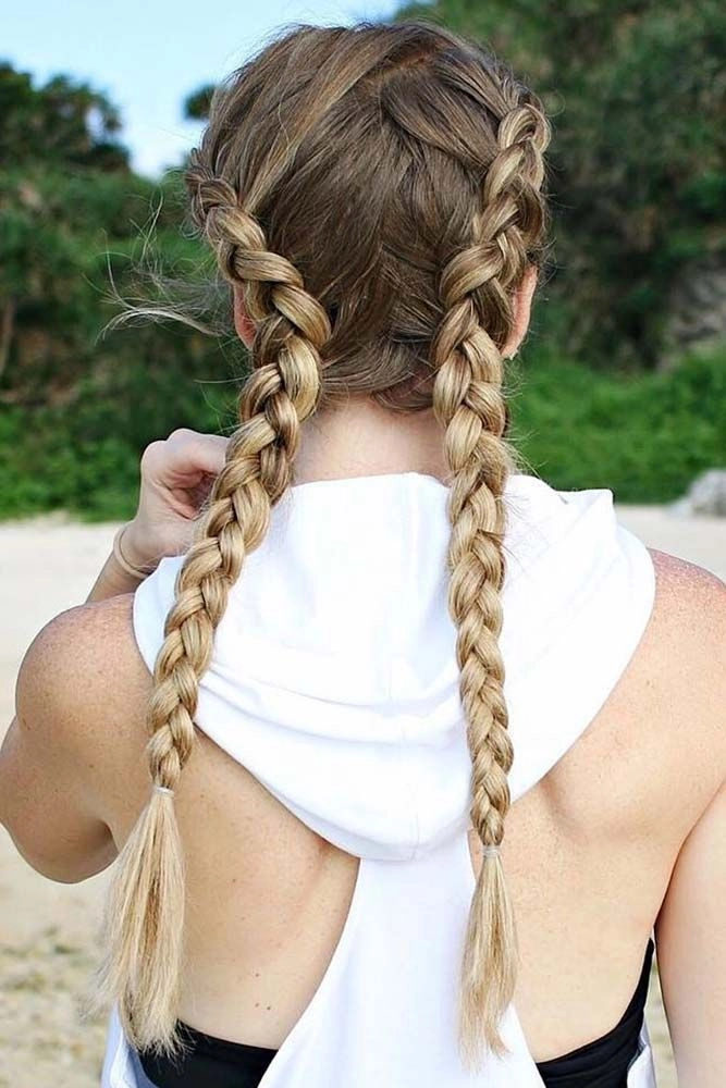 Casual and easy Dutch braid hairstyle for teens on the go Teen girl with a quick Dutch braid hairstyle perfect for active days
