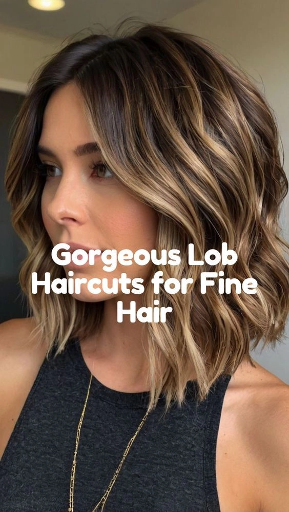 Casual textured lob ideas perfect for enhancing fine straight hair Effortless textured lob hairstyle for fine straight hair in a casual setting
