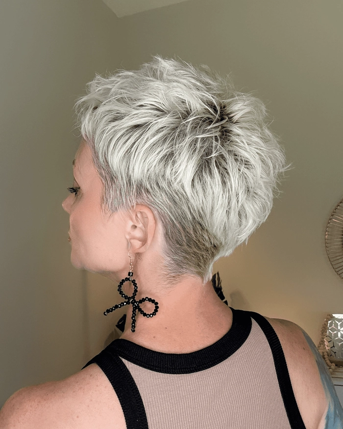 Casual textured pixie look for a chic and effortless style Effortless textured pixie haircut showcasing an edgy casual hairstyle