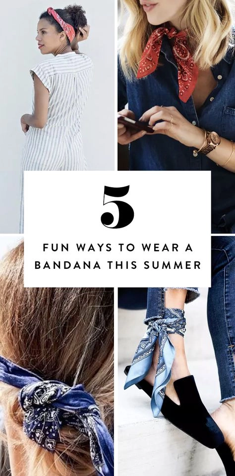 How to style a simple bandana top knot for casual summer festivals Woman with a simple bandana top knot hairstyle enjoying a casual summer festival