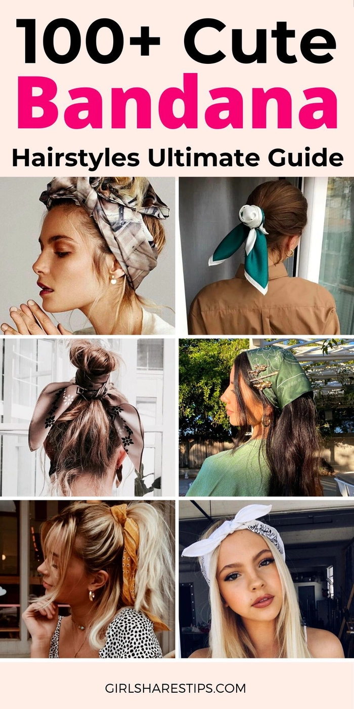 Effortless simple bandana hairstyle for everyday casual looks Woman wearing a casual bandana hairstyle perfect for bad hair days