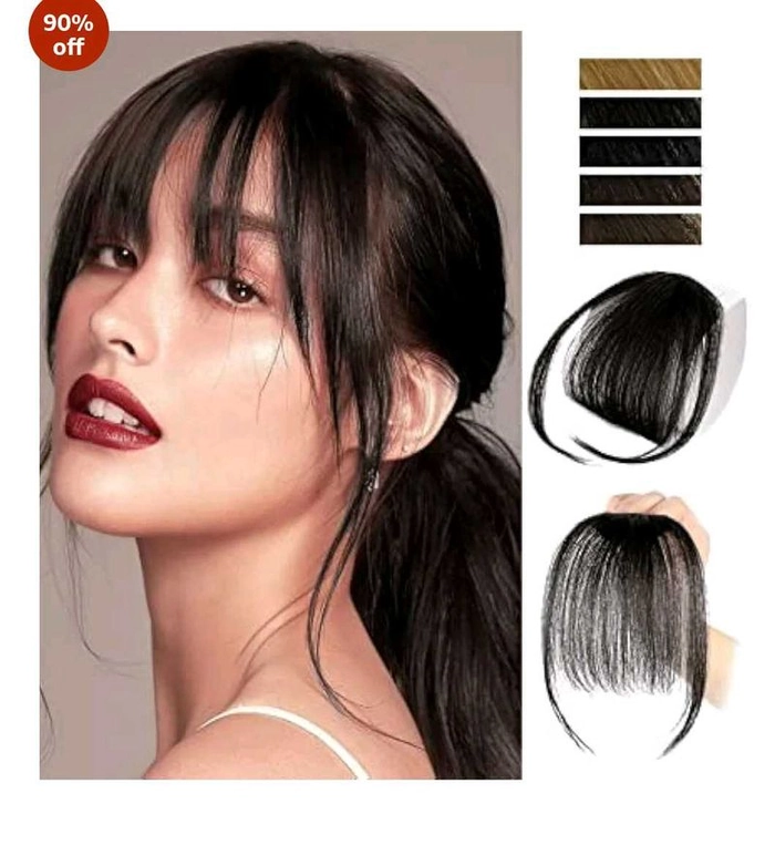 How to use clip in bangs for a quick casual hairstyle transformation Woman casually styling her look with simple clip in bangs for an effortless makeover