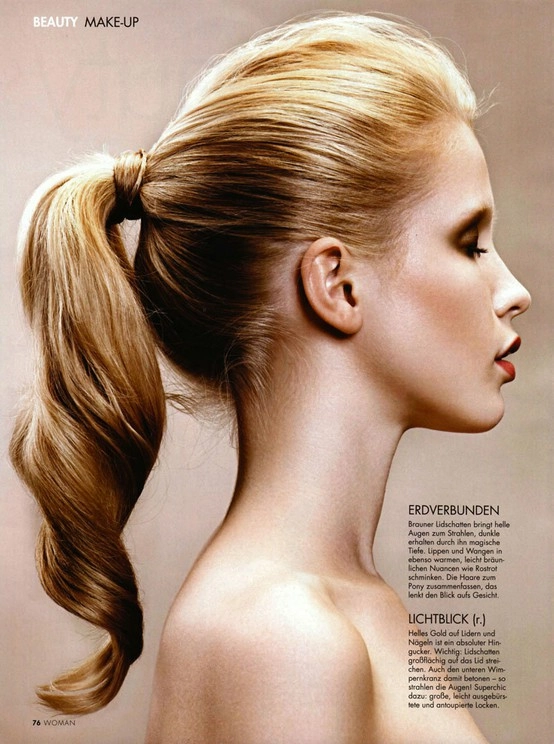 Woman with a relaxed casual side ponytail for a laid-back weekend look