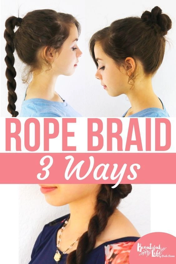 Woman with simple rope braid ponytail perfect for sporty casual days