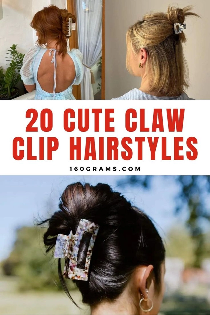 Woman with thick hair styled in a quick claw clip hairstyle, perfect for casual looks