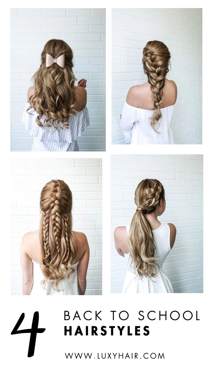 Young woman with simple braided hairstyles for college students in a casual setting