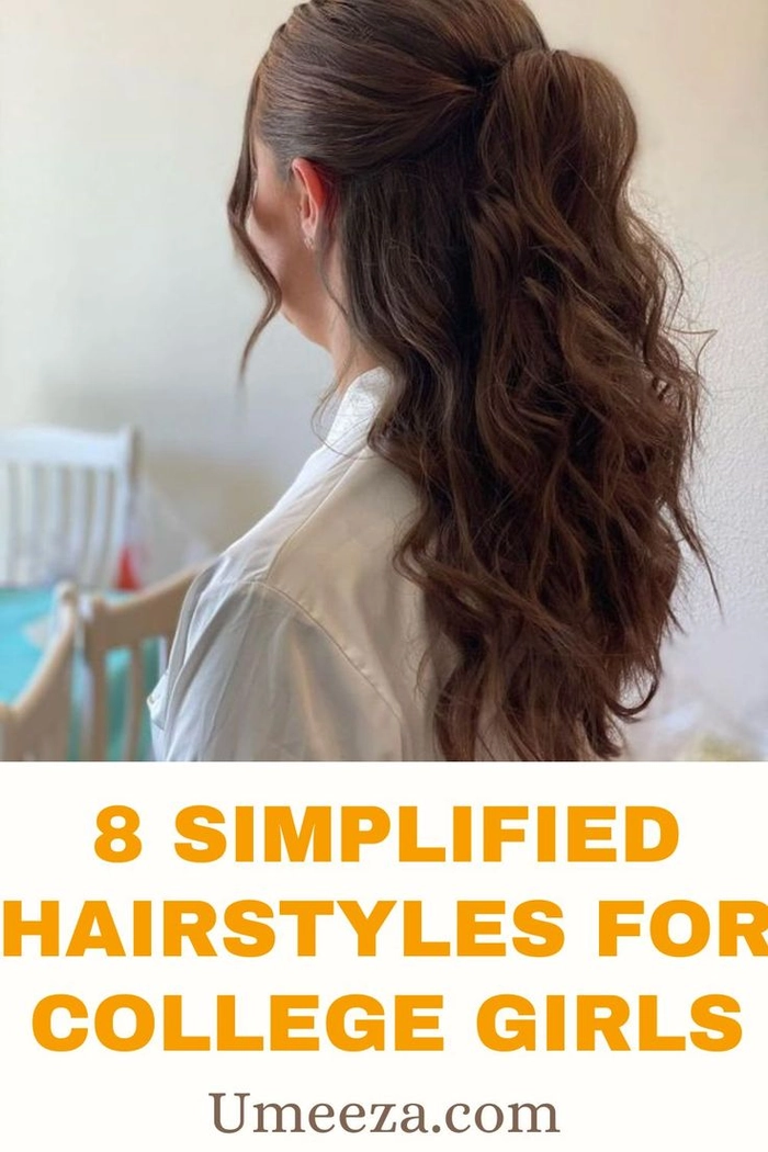 Young woman with simple braided hairstyle perfect for college students