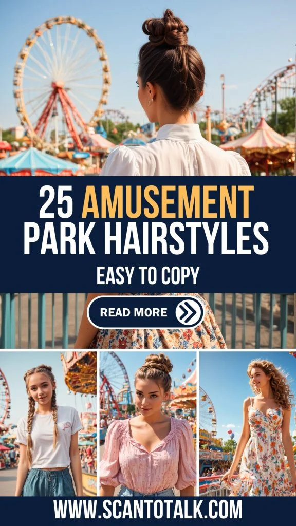 Amusement park date braided styles that stay secure all day Secure braided hairstyle for an amusement park date, keeping hair in place during rides