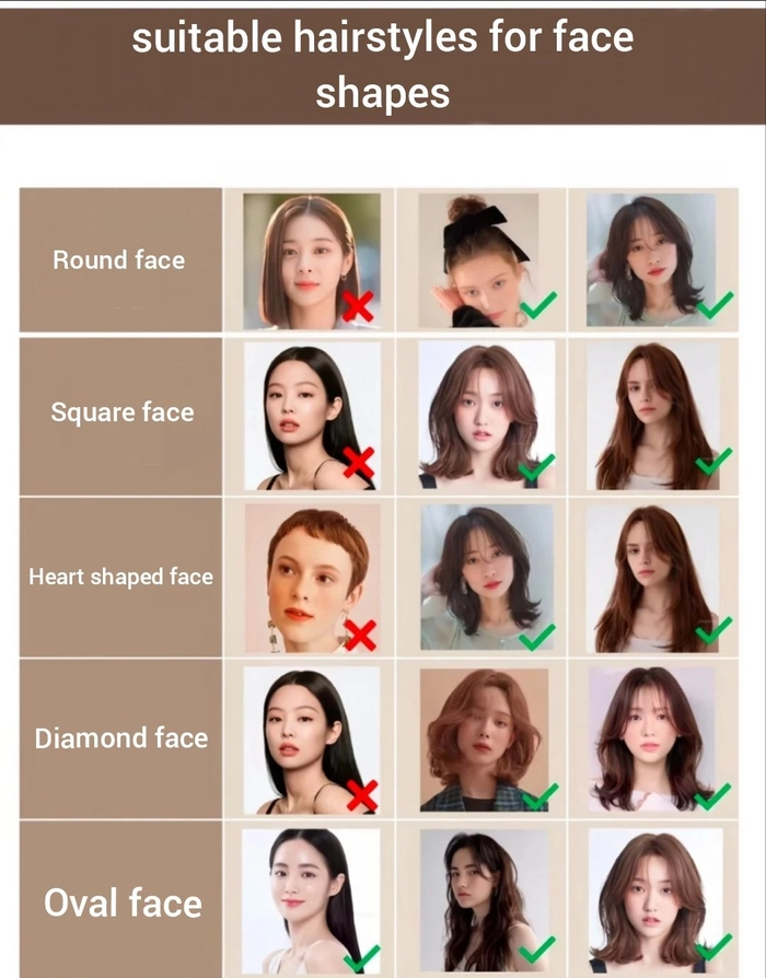 Flattering date night hairstyle for round face shapes