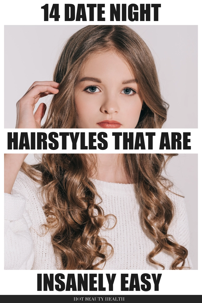 Date night hairstyles for awkward length hair with soft waves and a braided headband