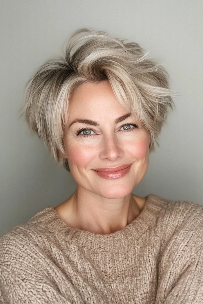 Stylish Date Night Hair for Short Hair Over 50