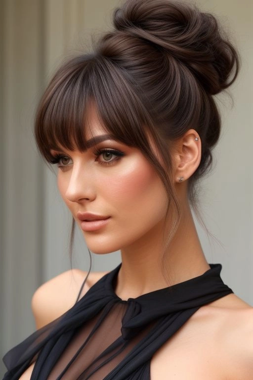 Date Night Updos for Micro Bangs