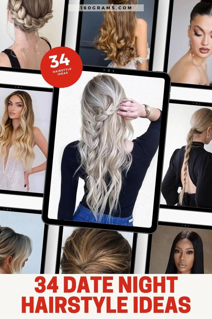 Elegant updo with micro bangs and soft curls for a romantic evening