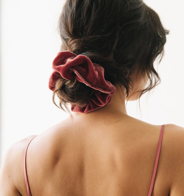 Evening Hairstyles with Velvet Scrunchies